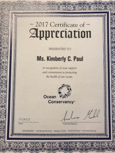 Certificate of appreciation